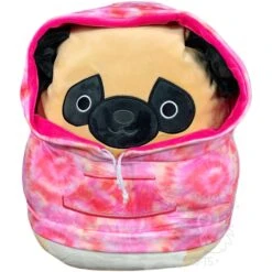 Squishmallow 12 Inch Prince The Pug Hoodie Squad Plush Toy