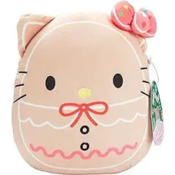 Squishmallow 8 Inch Hello Kitty Gingerbread Christmas Sanrio Plush Toy
