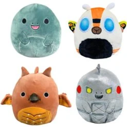 Squishmallow 8 Inch Godzilla Set Of 4 - Godzilla, Mothra, Rodan, Mechagodzilla