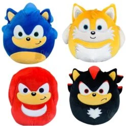 Squishmallow 8 Inch Sonic The Hedgehog Set Of 4 - Sonic, Tails, Knuckles, Shadow