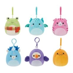 Squishmallow 3.5 Inch Clip Wendy Squad Set Of 6 - Wendy, Theotto, Geraldine, Xam, Neha, Onel